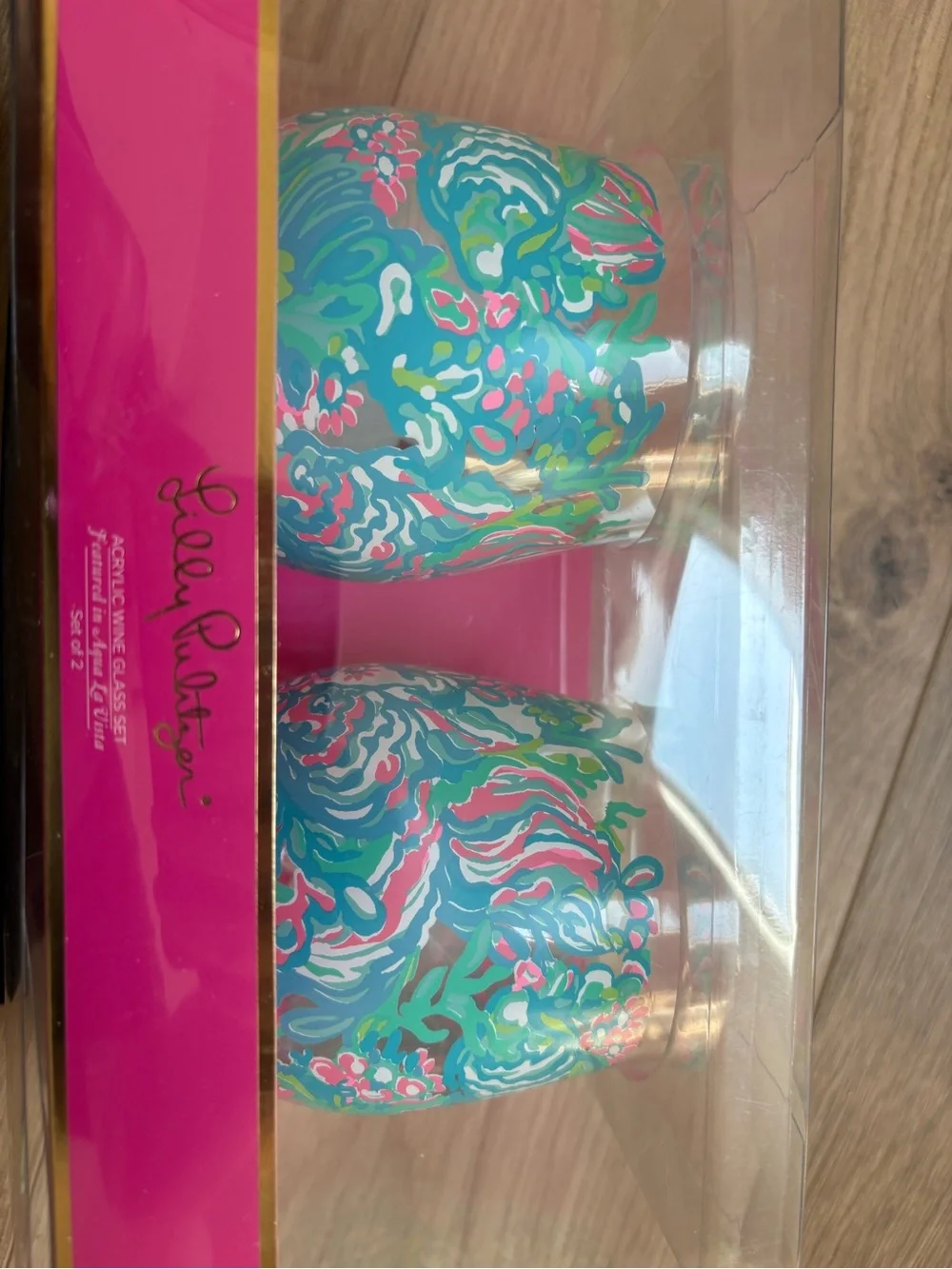 Lilly Pulitzer Acrylic Wine Glass Set